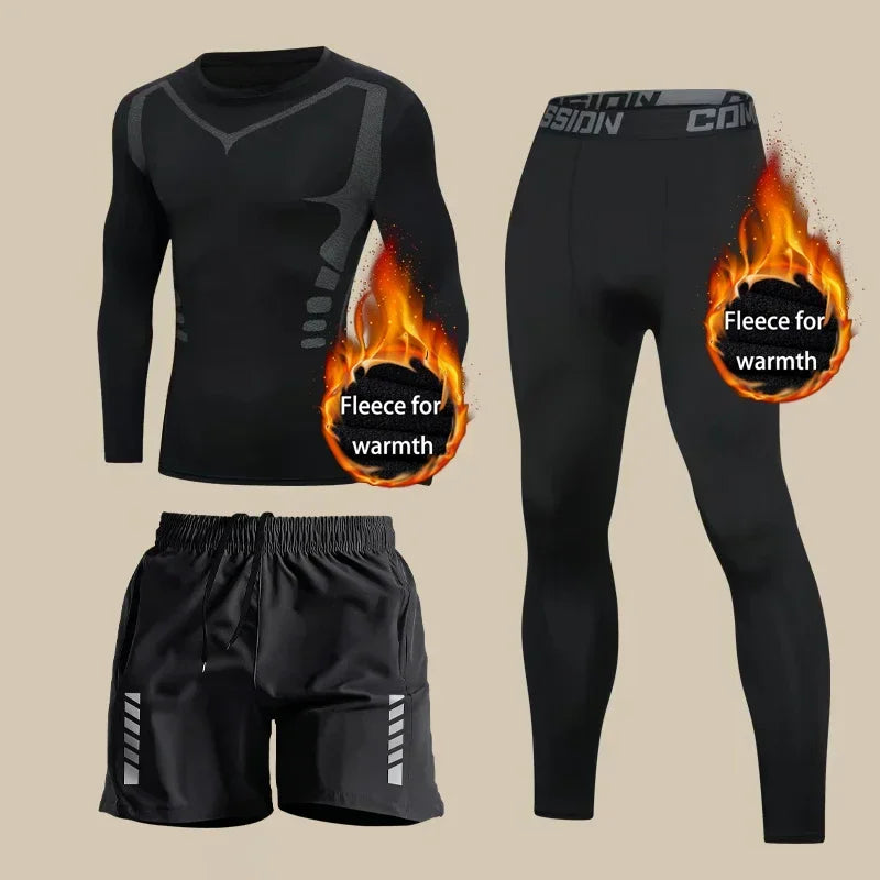 Best-Selling Men's Underwear Thermal Set, Double Warmth for Autumn and Winter, Comfortable for Sports Wear