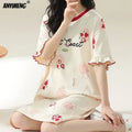 100% COTTON! M-4XL Plus Size Summer Women Nightgown | SAMAG