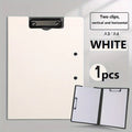 1pcs A4 Profile Clipboard Double Clip Clip Board 100 Sheets Office Documents Organizer Writing Pad Paper Storage A4 File Folders