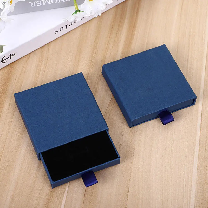 Drawer Paper Jewelry Box For Earrings Ring Pendant Bracelet Necklace Storage Display Case Portable Jewelry Packaging Box  New