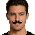 4Pcs Self-Adhesive Fake Mustache Set, Novelty False Handlebar Moustache for Halloween Cosplay, Costume Party, Masquerade, Prank