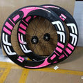 Newest Pink Color 700C Track Fixed Gear Bike 3K UD 12K Full Carbon Fibre Tubular Clincher Tubeless Rims Carbon bicycle wheelset