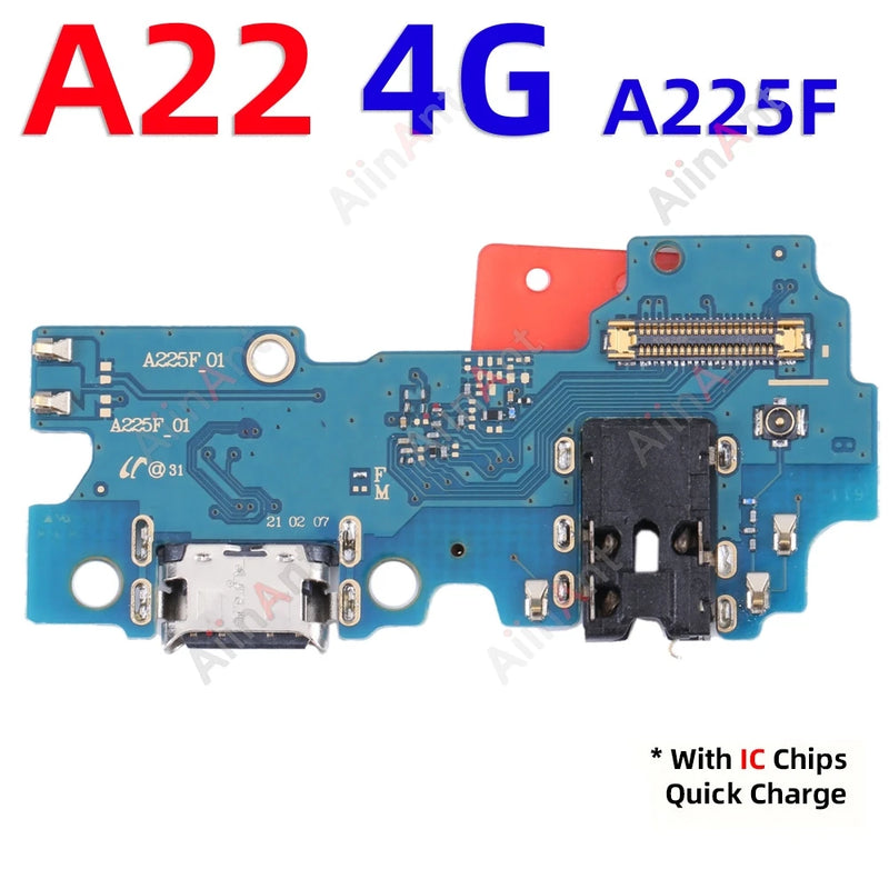 Dock USB Charger Board Port Connector Charging Flex Cable For Samsung Galaxy A20 A21 A22 A23 A24 A25 A26 A21S A202F A207F US EU