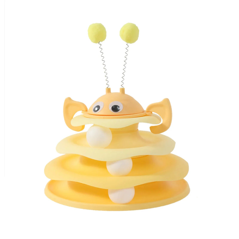 Popular Turntable Toys Cat Toys Little Bee Tumbler Cat Teasing Artifact Turntable