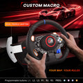 Game Steering Wheel For PS5/PS4/PC Leather 270°&900° Adjustment W/RGB Hall Effect Macro Linear 3Pedals Simulator Racing Wheels