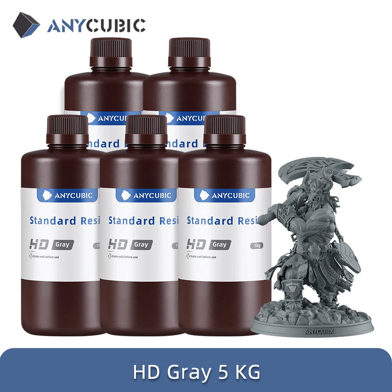 ANYCUBIC 5KG Standard Resin 3D Printer High Precision Standard Resin 3D Printing DIY Figurines Materials For Photon Mono 5s Pro