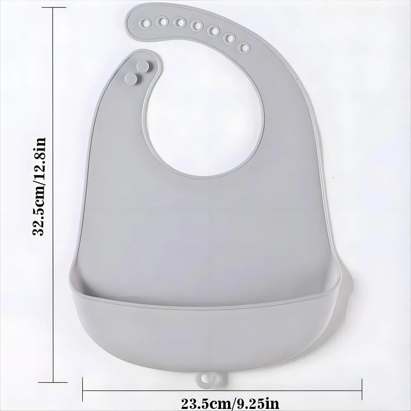 Baby Bib Adjustable Waterproof Bibs Babies Soft Edible Silicone Newborn Saliva Dripping Towel Drooling Children Scarf BPA Free
