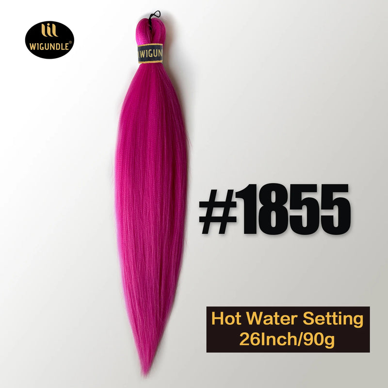 Kanekalon 26inch Hot Water Set Pre Stretched Jumbo Braiding Hair Box Twist Braids Synthetic Hair Extensions For Women Soft Yaki