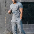 Men's Summer Fashion Sports Set Trendy 3D Printed Casual Jogging Street Wear Short Sleeve T - shirt Long Pants 2 | SAMAG
