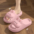 Women's Summer Sandals and Slippers Home Cute Rabbit Style Bathroom Non-Slip Feeling EVA Thick Slippers