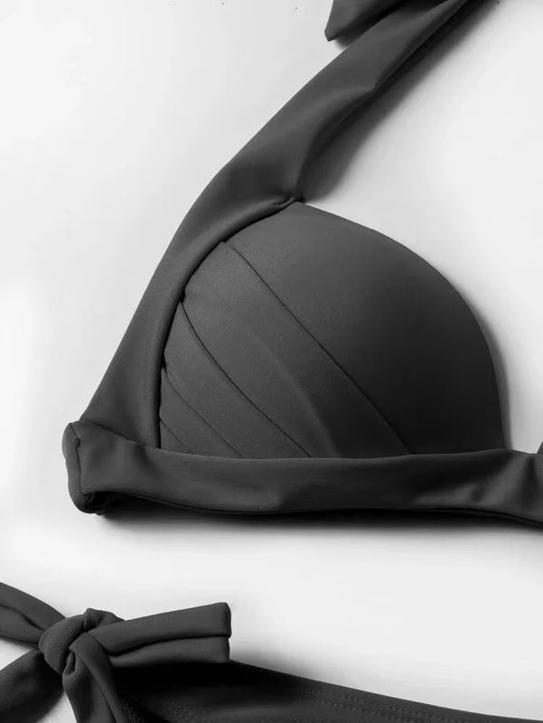 Summer Fashion Solid Color Strap Bikini Anti-Wrinkle | SAMAG