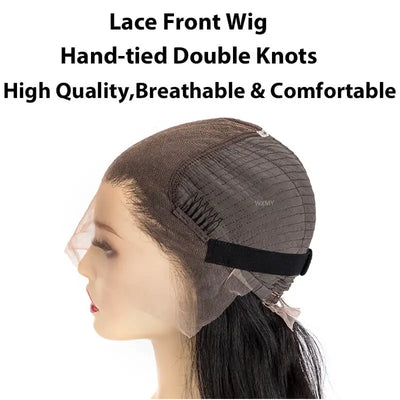 Wig Lace Straight Women Wig With Natural Hairline Breathable Human Hair Wigs For Women Natural Color 10"-26" Remy Hair Wig