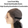 Wig Lace Straight Women Wig With Natural Hairline Breathable Human Hair Wigs For Women Natural Color 10"-26" Remy Hair Wig