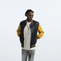 Men's Autumn Casual Baseball Collar PU Leather Jacket Contrasting Large Size Washed Leather Jacket Men's