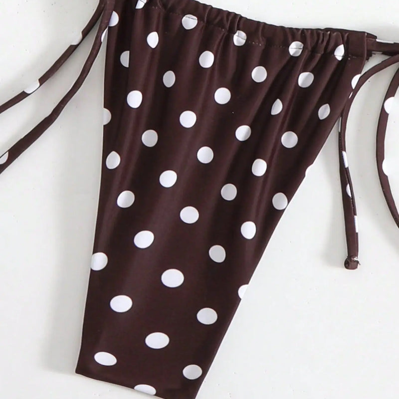Sexy Polka Dot Print Micro Mini Bikinis Sets Two Pieces | SAMAG