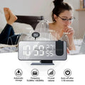Alarm Clock Radio LED Digital Smart Watch Table Electronic Desktop Clocks USB Wake Up Clock with 180° Time Projector Snooze