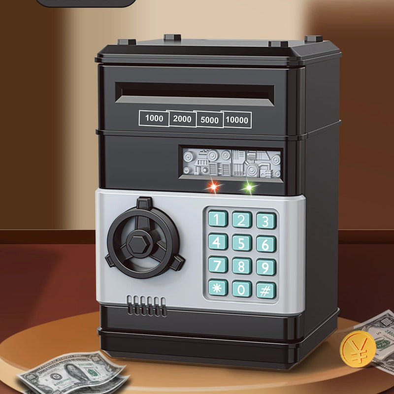 Piggy Bank Toys, Electronic ATM Password Money Coin Can Auto Scroll Paper Saving Box Fingerprint Unlock - View 10 | SAMAG