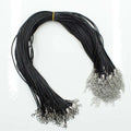 20Pcs Handmade Leather Adjustable Braided Rope Necklaces & Pendant Charms Findings Lobster Clasp String Cord | SAMAG