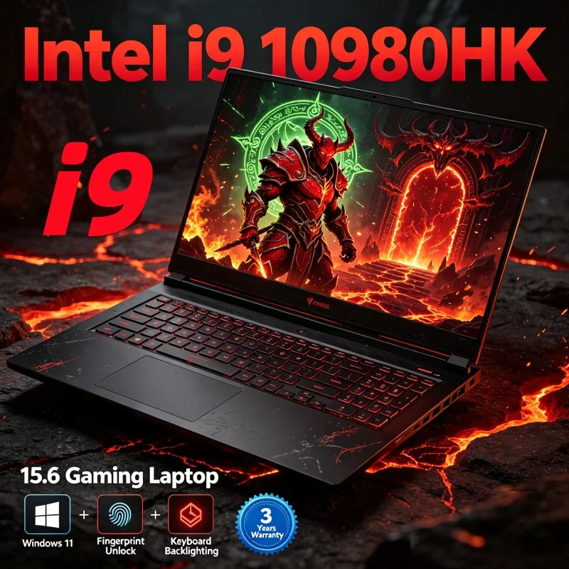 15.6 Inch 1080P Ultraportable Laptop Intel Core i9-10980 32GB RAM 2TB SSD Windows 11 Slim Notebook For Home Office Study