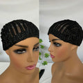 Synthetic Braided Wig Cap For Crochet Hair Braids Breathable Cornrow Cap For Easier Sew in Weave Hair Glueless Black