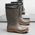 Men's Mid-Calf Rain Boots 2026 New Style Fishing Car Wash Waterproof Work Safety Kitchen Water Shoes Anti-Slip Rubber Shoes