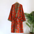 Pure Cotton Robe Women's Pajamas 3/4 Sleeve Spring Autumn | SAMAG