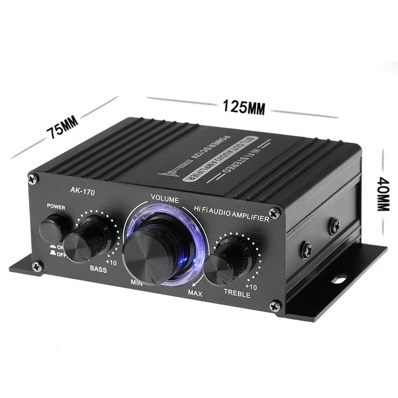 Woopker AK-170 Digital Power MAX 400W Hifi Household Digital Radio Amplifier Supply Audio Car Home Theater Party Music Power Amp