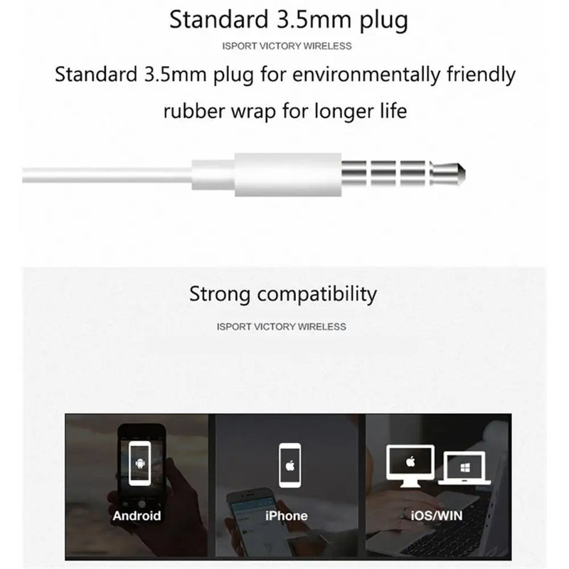 3.5mm Wired Earphones Headphone Universal Sports Headsets Call Music Earphone With Microphone for Samsung Xiaomi Huawei iphone 6