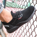Safety Shoes Work Sneakers Steel Toe Men Women Anti Smash Puncture Proof Work Boots Indestructible Safety Shoes Light Breathable