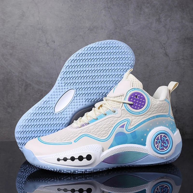 Men's Basketball Shoes Breathable Cushioning Non-Slip Wearable Runing Shoes Gym Training Athletic Basketball Sneakers for men