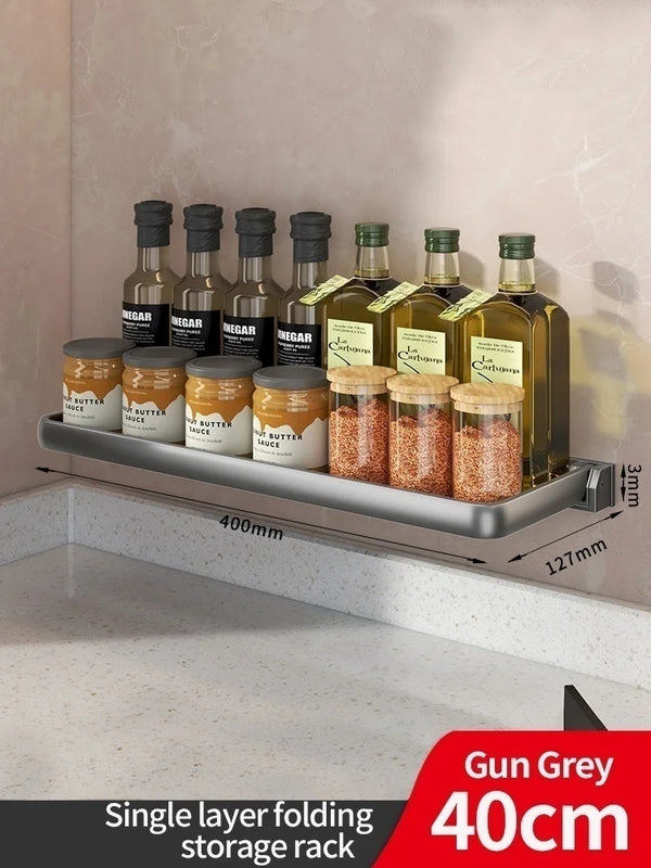 Foldable kitchen Storage Rack Fridge Organizer Storage Tray Clear Food Storage Organizer Spice Rack kitchen Organizer