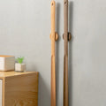 1pc 50cm Wooden Magnetic Beech Shoe Horn Long-handled Shoe Wearing Tool for Home Use with Drill-free Magnetic Base Shoe Horn