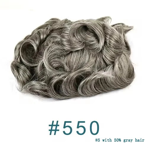 Super Ultra Thin Skin 0.02mm 80-100%Density Men Toupee Brown Black 210# Human Hair System Undetectable Natural Hairline Prosthes