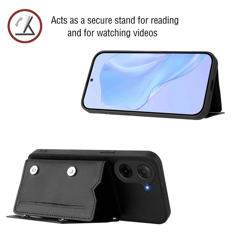 Wallet Case Card Slots For Xiaomi 15 Ultra 14T Poco M6 C75 C71 C65 X6 X7 Pro F7 Redmi Note 14 13 Pro Plus 14C 13C 12C Back Cover