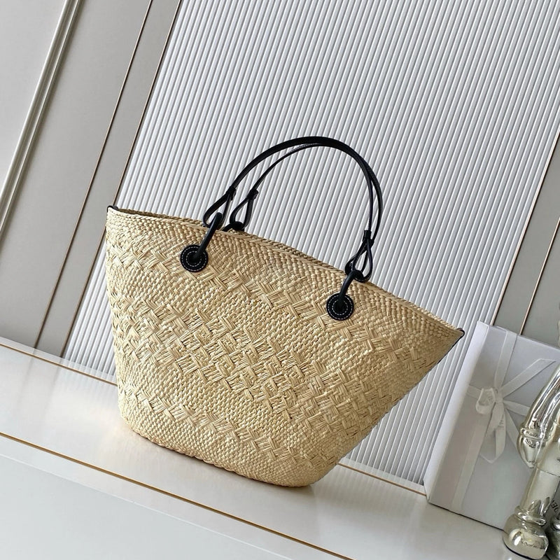 2026 Luxury Brand Designer Beach Tote Shoulder Bag Straw Bag Women Handbag Premium Female Crossbody Bags