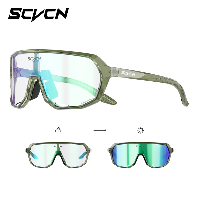 SCVCN Photochromic Sunglasses Cycling Glasses for Men & Women