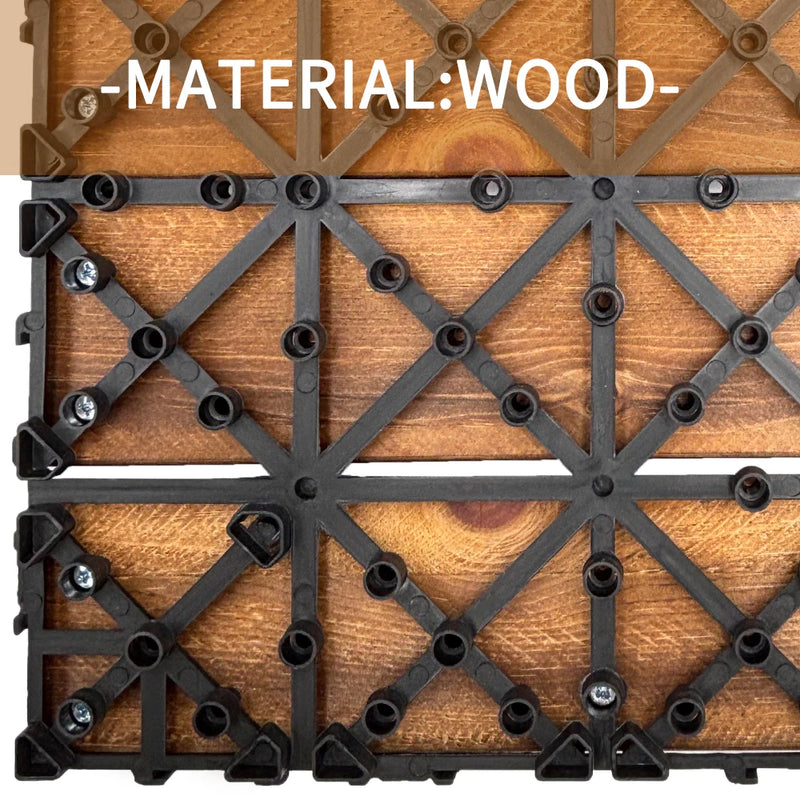 30PCS Outdoor Ground Decoration Of Household Splicing Solid Wood Flooring, Terrace, Courtyard, Balcony Renovation