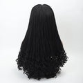 Braided Wigs Black 26inch Two-strand Swallowtail Braid Synthetic Lace Front Wig for Women  Box Braids Wig Lace Front for Daily