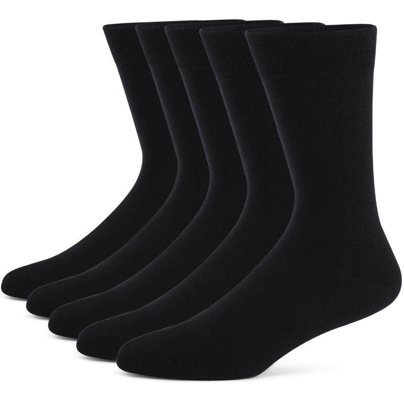 5 Pairs Men's Dress Socks stripe Plus Size， Combed Cotton | SAMAG