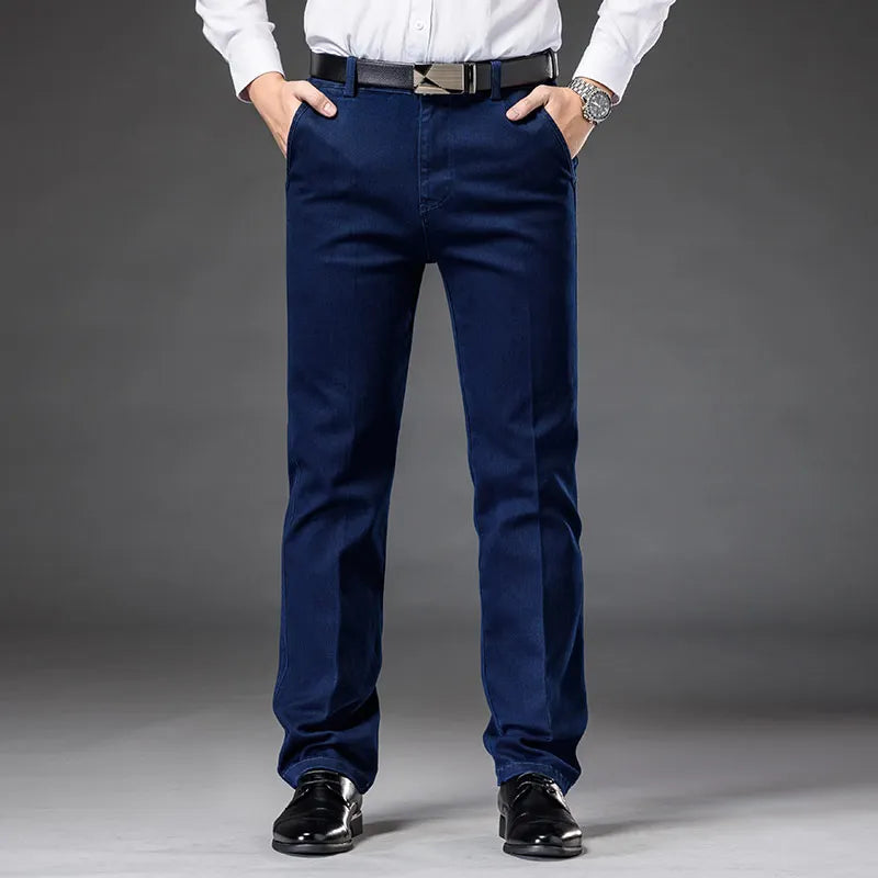Spring Autumn Men's Classic Business Jeans Straight | SAMAG