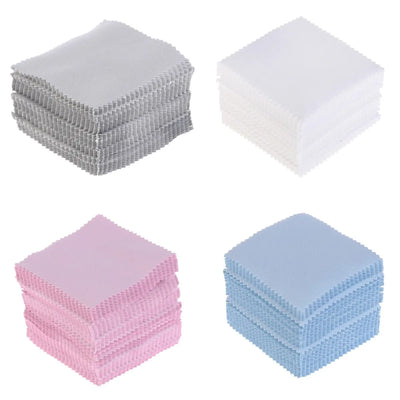 10pcs/100pcs Polish Polishing Cloth Cleaning Soft Clean Wipe Wiping For Silver Gold Jewelry Tool | SAMAG