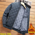 Autumn Winter Men's Clothing Fashion Stand Collar Thickened Warm Parkas Fleece Lining Outdoor Windbreaker Casual Jackets for Men