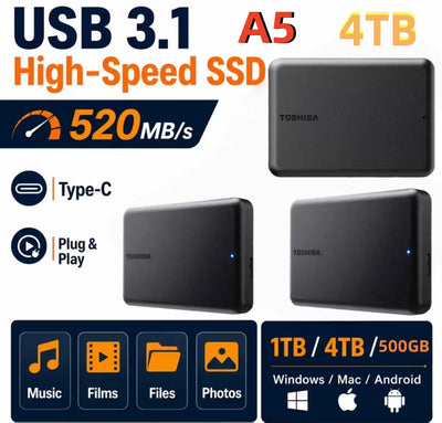 NEW A3 Portable External Hard Drive HDD Fast data | SAMAG