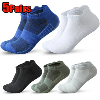 5 Pairs Ankle Running Socks Men Mesh Breathable Short | SAMAG