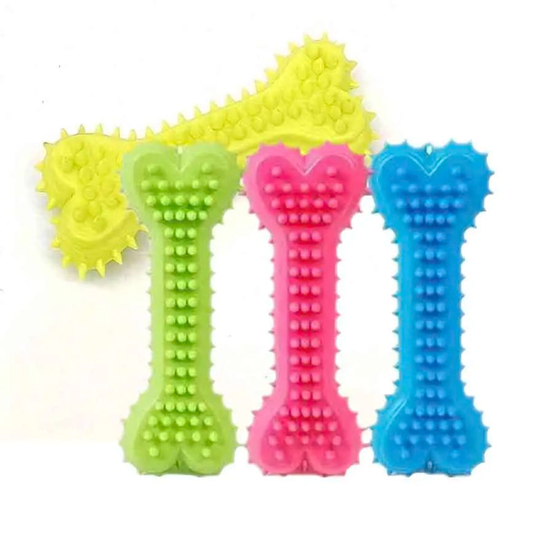 1/3pcs Pet Bone Shape Teeth Chew Toy Soft Rubber Bite-resistance Grinding Chewing Toys for Small Dogs Training Pet Supplies