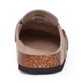 Evshine Women's Cow Suede Clogs with Arch Support Comfort Cork Footbed Mules Men Fashion Potato Shoes Genuine Cork Clogs Slipper