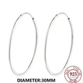 Senlissi - 18k Gold Plated Hoop Earrings For Women 925 Sterling Silver 2.0mm Fashion Rings Rose Cерьги - Visuel 22 | SAMAG