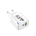 65W GaN Type C USB Fast Charge Chargers Dual Ports Cellphone Power Adapter For Samsung Huawei Xiaomi iPhone USB C Wall Charger