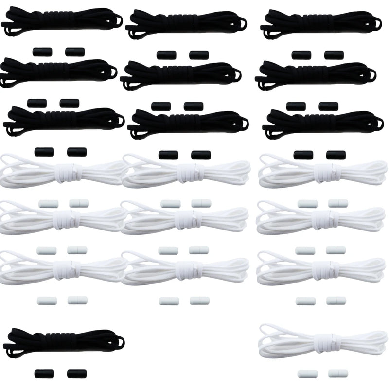 1/2/4 pairs Semicircle No Tie Shoelaces Elastic Sneakers shoelace Metal Lock Lazy Laces for Kid and Adult One size fits all shoe