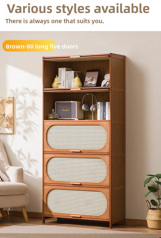 Bookshelf Shelf Floor-to-ceiling bookcase Living room against the wall Multi-layer storage cabinet Locker Simple bedroom